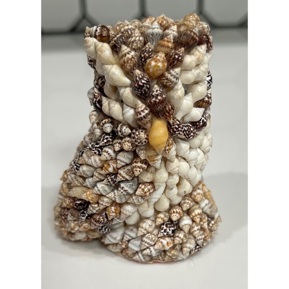 Other - Vintage Seashell Owl Figurine Handcrafted Shell Art Made in Philippines 3.25in